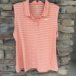 Nike Victory Dri-FIT Sleeveless Golf Polo FQ1824 Women's Apricot Size XL